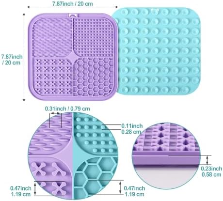 LUKITO Lick Mat for Dogs & Cats 2 Pack, Slow Feeder Licking Pad with Suction Cups for for Anxiety Relief and Boredom Reducer, Perfect for Bathing Grooming - Image 5