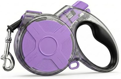 16 ft Retractable Dog Leash, Transparent Design, Up to 110 lbs by Allforthepets