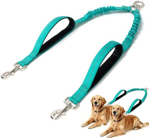 20" Double Dog Leash Coupler Leash Splitter 2 Large Medium Dogs by SEPXUFORE