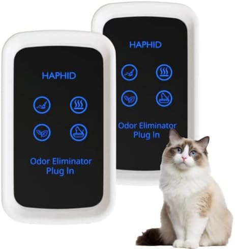 LED Litterguard Pro Plug In Cat Litter Deodorizer （ 2- Pack） by HAPHIDIonizerAirPurifiers