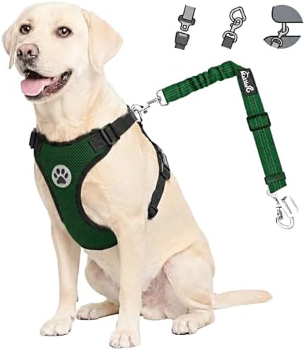 Lukovee Dog Car Harness Seat Belt, Harness & Seatbelt with 2 in 1 Buckle by Lukovee