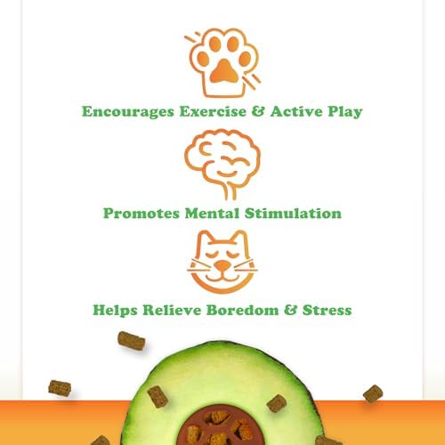Meowijuana Knock 'n' Nibble Avocado Treat-Dispensing Cat Toy | Refillable - Image 3