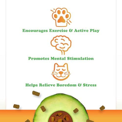 Meowijuana Knock 'n' Nibble Avocado Treat-Dispensing Cat Toy | Refillable - Image 3
