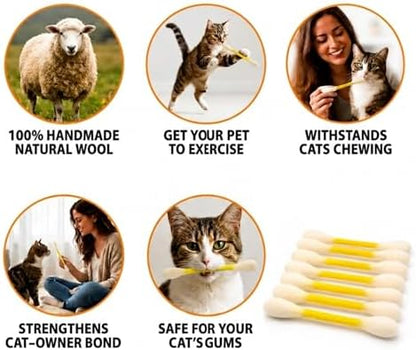 Glaciart One Swabs Cat Toys with Catnip - 6 Pk | Durable for Chew, Cute Cat Toys Interactive Kitty for Boredom, Exercise, & Play | Filled w/Organic Catnip for Anxiety & as Digestive Aid | Gift Idea - Image 4
