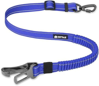Joytale 3-in-1 Bungee Dog Seat Belt for Car, Medium Large Dogs, Navy Blue by Joytale
