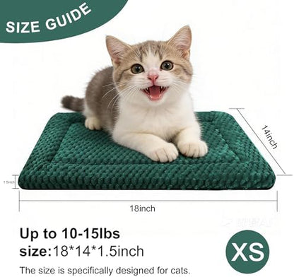 Dog Bed Mat – Soft & Comfortable Dog Kennel Pad for Crate – Durable Crate Bed & Mat for Dogs & Cats (Dark Green, XS(18"*14"*1.5")) - Image 5
