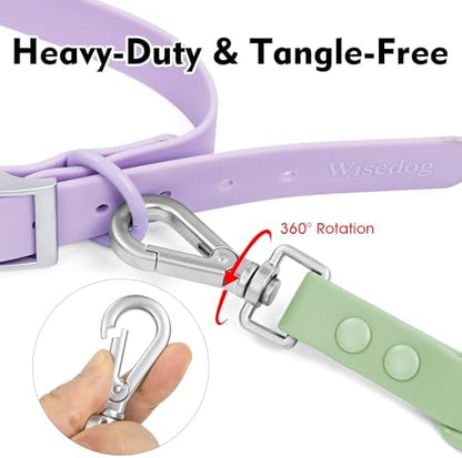 Wisedog Waterproof Dog Leash, Sage Green, 5 ft × 1/2 in - Image 3