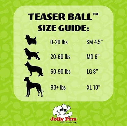 Jolly Pets Teaser Ball Interactive Dog Toy, 4.5 in Small, Red - Image 5