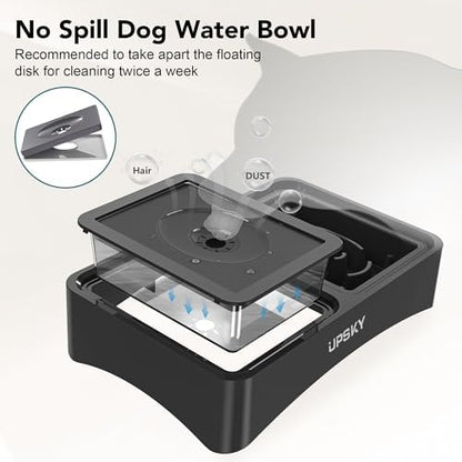 UPSKY 2-in-1 Elevated Dog Bowls Set with 4 Height Adjustable Stand, Balck - Image 5