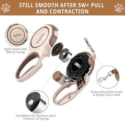 16ft Retractable Dog Leash for Medium Dogs up to 66 lbs,Khaki - Image 6