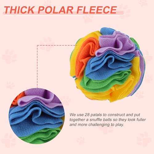 Snuffle Ball for Dogs, Interactive Dog Toys, Colorful, Small - Image 3