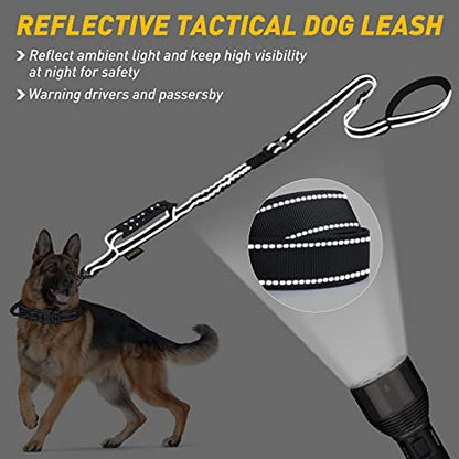 AUBELL Tactical Dog Leash Heavy Duty,4-6ft No Pull Bungee Leash,Black - Image 3