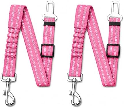 Dog Seat Belt 2Pcs, Retractable Pet Car Harness, Adjustable Dog Seat Belts by Ortarco