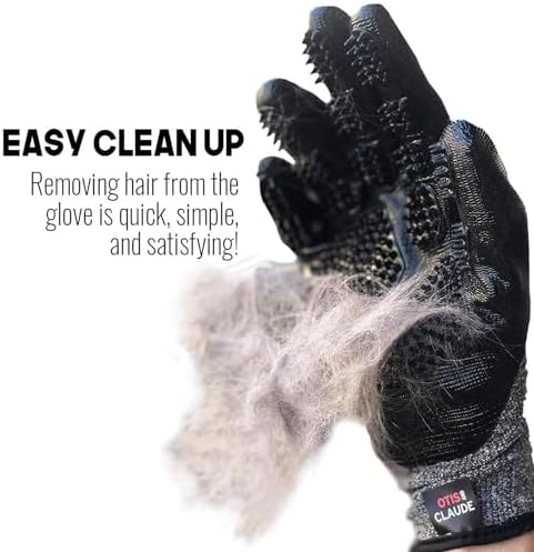 Pet Grooming Gloves for Dogs & Cats – Deshedding Brush and Bathing Mitt with Soft Silicone Tips - Removes Loose Hair, Dirt & Dander - Gentle Massage Grooming Tool - Adjustable Fit - Image 3