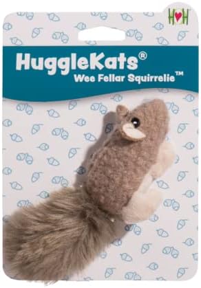 HuggleKats Cat Toys - Kitten Toys for Bored Indoor Cats, Perfect for Moving, Exercise, Biting & Chewing - Wee Fellar Squirrelie by HuggleHounds