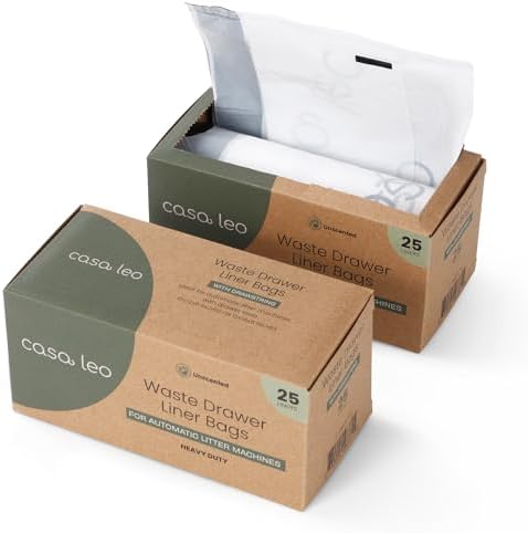 Casa Leo Waste Drawer Liners, 50 Automatic Litter Box Bags by LeosLooToobyCasaLeo