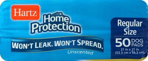Hartz Home Protection Super Absorbent Odor Eliminating No Leaks Dog Pads,50 Count (Pack of 3)