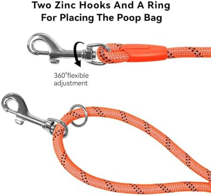 Long Dog Training Leash，Heavy Duty Reflective Rope Lead for Small Medium Large Dogs ，6FT 10FT 15FT 30FT 50FT for Training, Walking, Backyard, Camping - Image 4