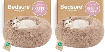 Bedsure Calming Cat Beds Donut Round Washable Kitten Bed,20 inches 2 Pack by Unknown