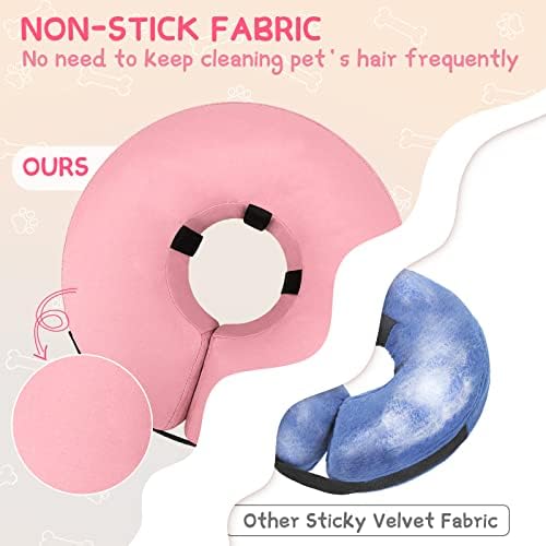 Supet Inflatable Dog Cone Collar for Large Medium Small Dogs, Soft Cone Collar for Dogs Cats, ECollar Doggie Neck Donut Dog Cone Alternative After Surgery - Image 4