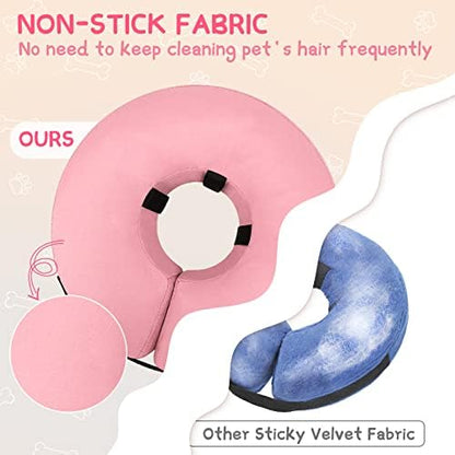 Supet Inflatable Dog Cone Collar for Large Medium Small Dogs, Soft Cone Collar for Dogs Cats, ECollar Doggie Neck Donut Dog Cone Alternative After Surgery - Image 4
