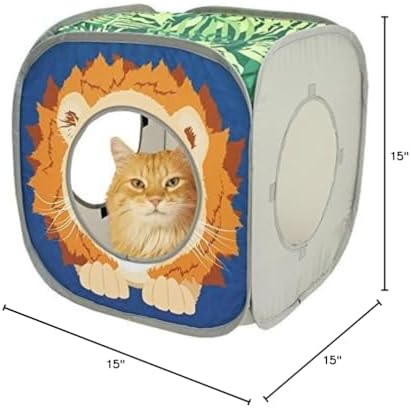 Kitty City Safari Jungle Collapsible Cat Toy Collection, Cube (Pack of 4) - Image 7