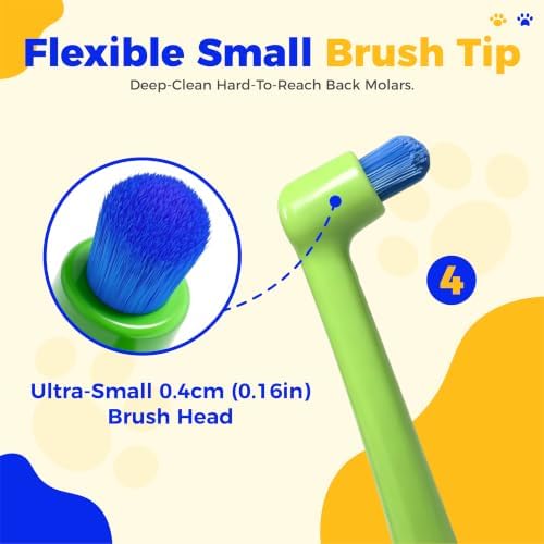 TPR Finger Toothbrush, Silicone Pet Tartar Brush for Small Medium Dog & Cat - Image 7