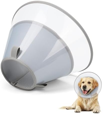 Dog Cone Collar with Soft Liner to Stop Licking, Elizabeth Recovery Collar After Surgery for Large Medium Dogs, Comfortable Pet Head Cone Alternative for Neutering Spay Injury (XL) by Unknown