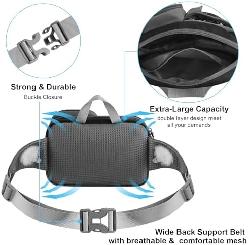 ETACCU Hands Free Dog Leash with Phone Pouch for 2 Dogs Water Bottle Holder - Image 5
