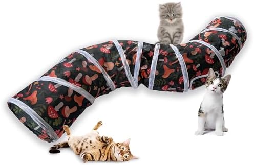 Sheldamy Cat Tunnel, S-2-Way Cat Tunnels for Indoor Cats, Collapsible Cat Play Tunnel, Interactive Toy Maze Cat House for Cats, Puppy, Kitty, Kitten, Rabbit by Sheldamy