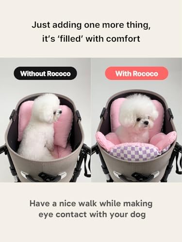 Rococo, Margaret The Lace Edition, Back Cushion, Pet Stroller Cushion, Rear Cushion, Cozy and Protective, Filling Empty Space, Multi-Dog Owner Cushion, Cushion for Empty Rear Space (Snow White) - Image 2