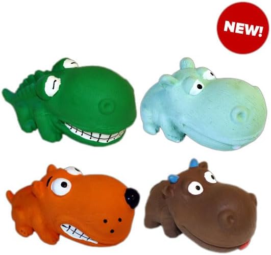 MultiPet Mini Latex Animals Dog Toy Assorted Colors Size:Pack of 6