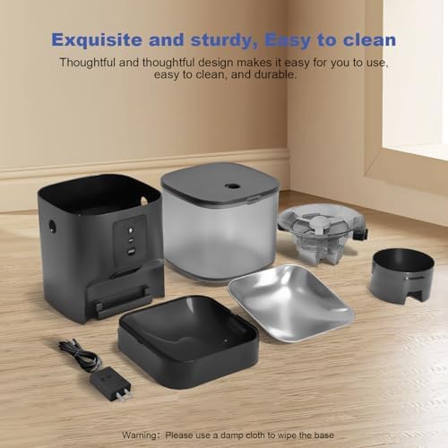 ANDOLL HOME 2.4G Automatic Cat Feeder, 4L WiFi Food Dispenser with 10s Voice Recorder, Pet Feeder up to 10 Meals per Day, Timed Cat Feeder with Dry Food Sealed Ring - Image 5