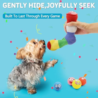 Squeaky Dog Toys Soft Latex Rubber Squeaky Dog Balls for Puppy Small Pet Dogs (8 Pack) (Round Balls) - Image 3