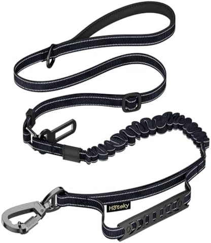 Hotsky Tactical Bungee No Pull Strong Dog Leash,Reflective Black,4-6FT by Hotsky