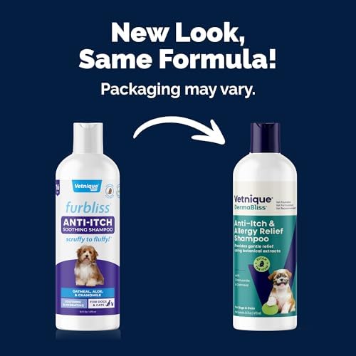 Vetnique Dermabliss Oatmeal Dog Shampoo for Itchy Skin & Allergy Relief - Image 2