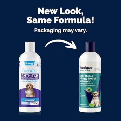 Vetnique Dermabliss Oatmeal Dog Shampoo for Itchy Skin & Allergy Relief - Image 2