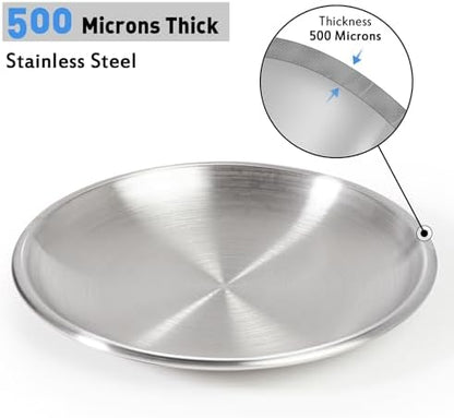 Stainless Steel Cat Dishes for Food and Water Bowls for Kittens and Baby Cats Small Pets Relief of Whisker Fatigue -2 Sets Shallow Style - Image 5