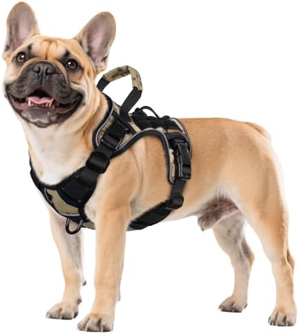 WINGOIN Tactical Dog Harness for Small Dogs,Heavy Duty No Pull Dog Harness by WINGOIN