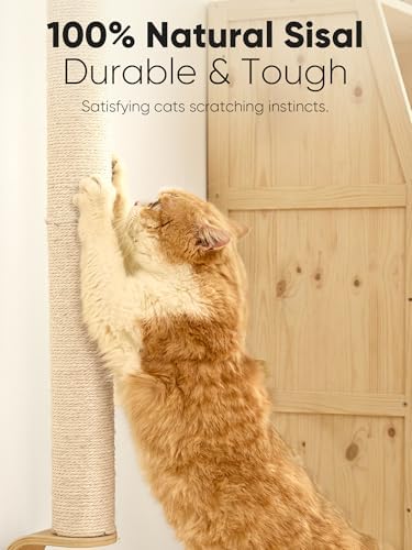 FUKUMARU Cat Wall Scratcher, 28" Kitten Scratching Post - Image 2