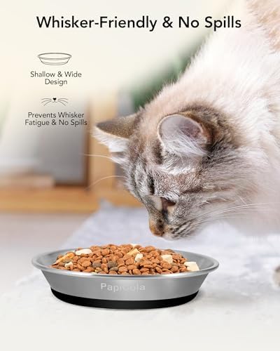 Stainless Steel Cat Bowl 3PC, Non-Slip cat Food Dish, Metal Cat Bowl - Image 3
