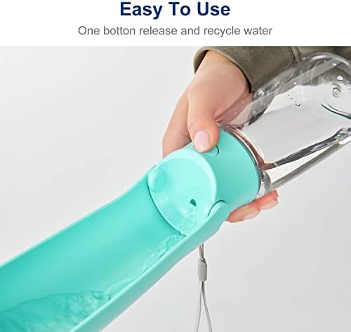 WePet Foldable Portable Dog Water Bottle Puppy Water Dispenser with Drinking Feeder, 12 OZ, High-Temperature Resistant Leak Proof for Pets Outdoor Walking, Hiking, Travel, Food Grade Plastic BPA Free - Image 4