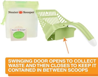 Neater Pet Brands Neater Scooper Standard Cat Litter Scoop, 60 Refill Bags – Mess-Free Cat Litter Scooper with Bag, Spill-Proof Kitty Box Sifter, Bin Doubles as Scoop Holder, For Single-Cat Households - Image 3