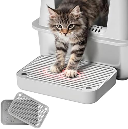 Litter Box Step, Litter Box Ramp/Catcher with Filter Function,Anti-Tracking by Unknown