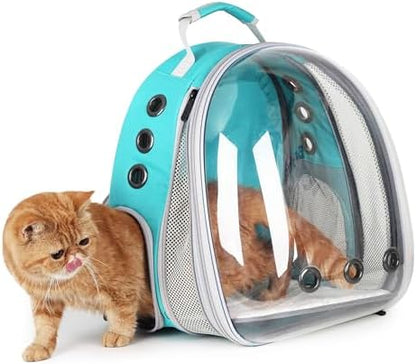 Lollimeow Cat Carrier Backpack, Expandable Bubble Pet Carrier for Cats and Small Dogs, Airline Approved Travel Backpack for Hiking, Walking & Outdoor Adventures - Supports up to 16 lbs by Lollimeow