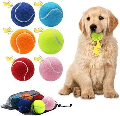 Magicorange Dog Tennis Balls, 6 Pack 2.5 inch Squeaky Tennis Balls by Magicorange
