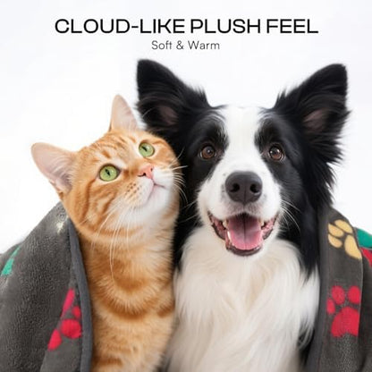 Luciphia 1 Pack 6 Dog Blankets Cat Soft Fluffy Fleece Pet Blanket Warm Cute Print Design Puppy Kitten Doggy Bone Medium(30"x20") - Image 2