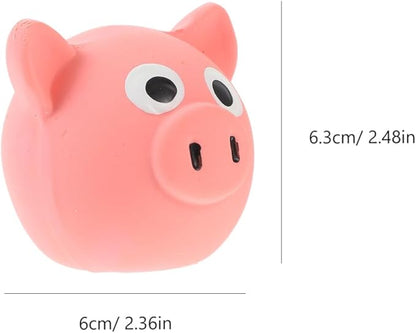 POPETPOP Squeak Dog Toy, Latex Cute Pig Toy for Dog Chew Toys, Funny Pet Interactive Toy, Dog Squeaky Toys for Small Pet Puppies Indoor Outdoor Biting Chasing Games