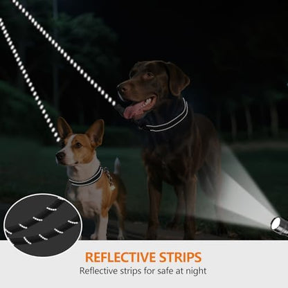 Taglory Double Dog Leash Coupler for Two Dogs, 1/3" Lightweight Dual Leash Extension for Small and Medium Dogs, No Tangle 360° Swivel, Reflective Rope, 30 Inch, Black - Image 4