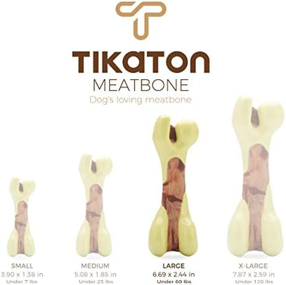 Tikaton Dog Chew Toys for Aggressive Chewers, Peanut Butter Flavor Durable Dog Teething Chew Toys Bones for Large/Medium/Small Puppies - Image 6